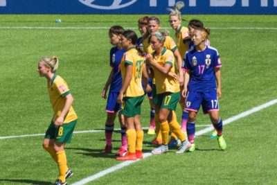 Sam Kerr and fellow teammates