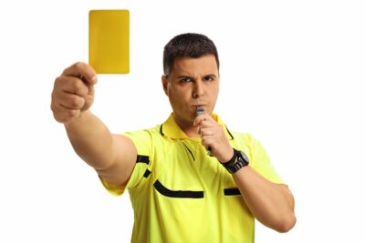 Ref with yellow card