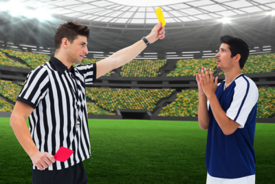 Yellow carded player