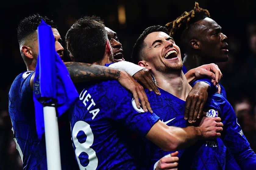 Chelsea goal celebration