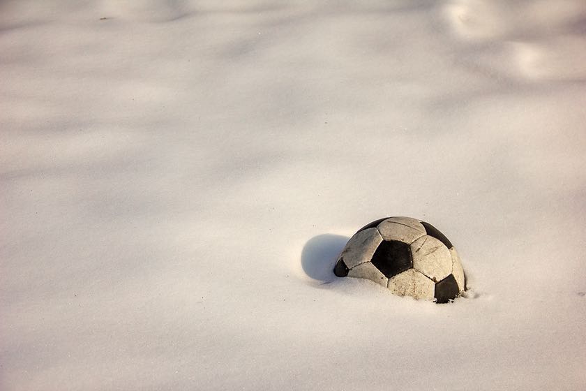 Soccer snow