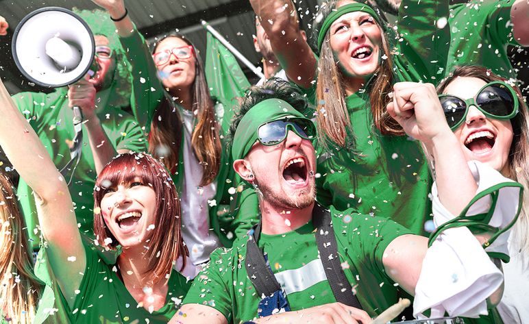 Cheering Ireland Fans