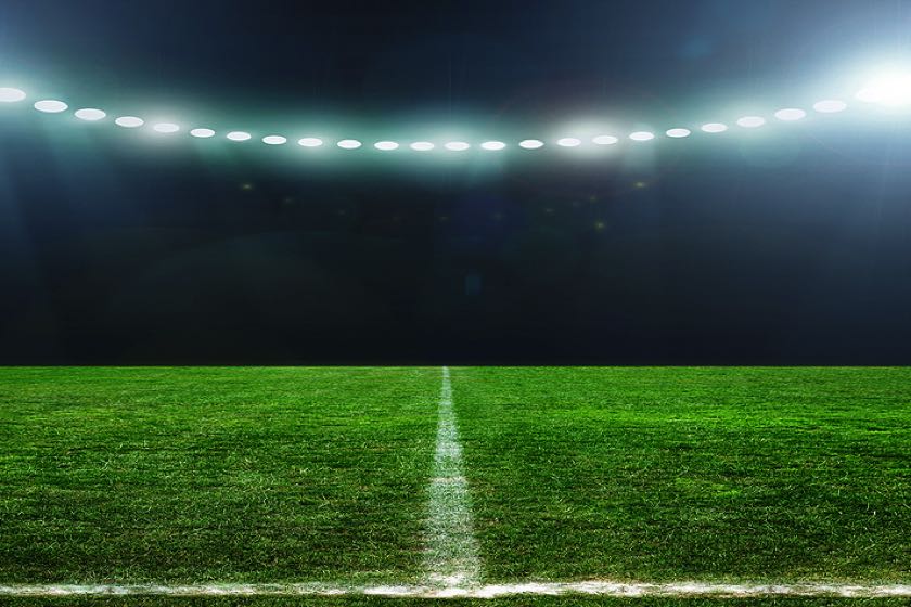 Empty football field