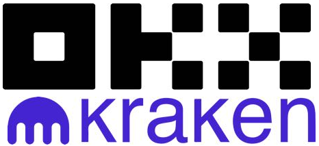 OKX and Kraken logos