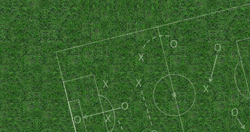 Football Tactics Drawn on Pitch