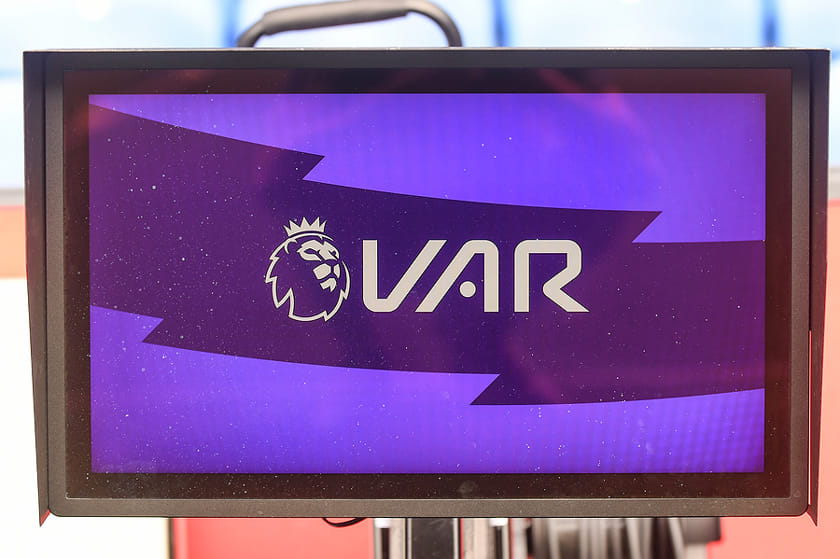 VAR screen at premier league match