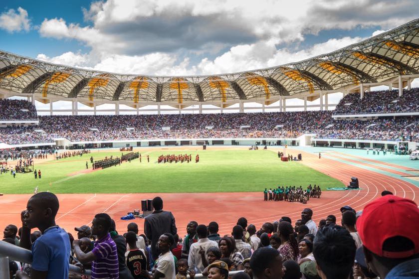 The National Heroes Stadium in Zambia