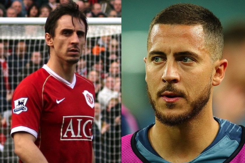 Gary Neville & Eden Hazard