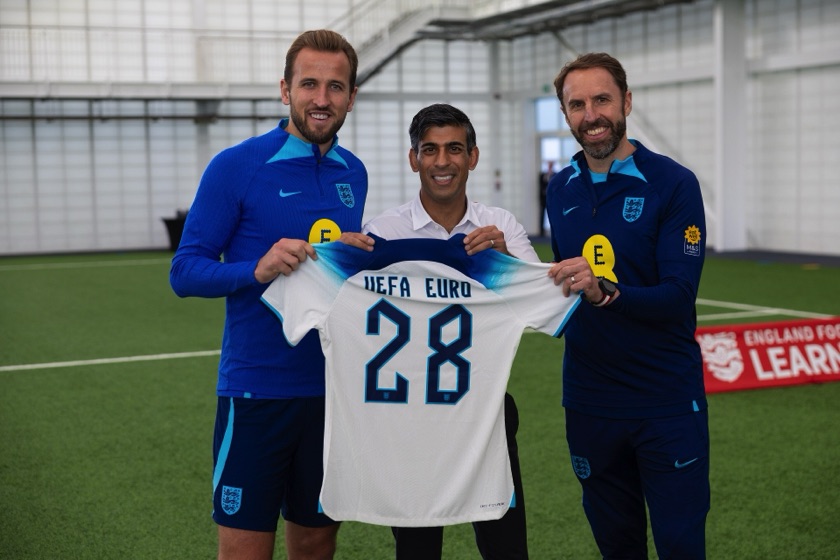 Harry Kane, Rishi Sunak, and Gareth Southgate