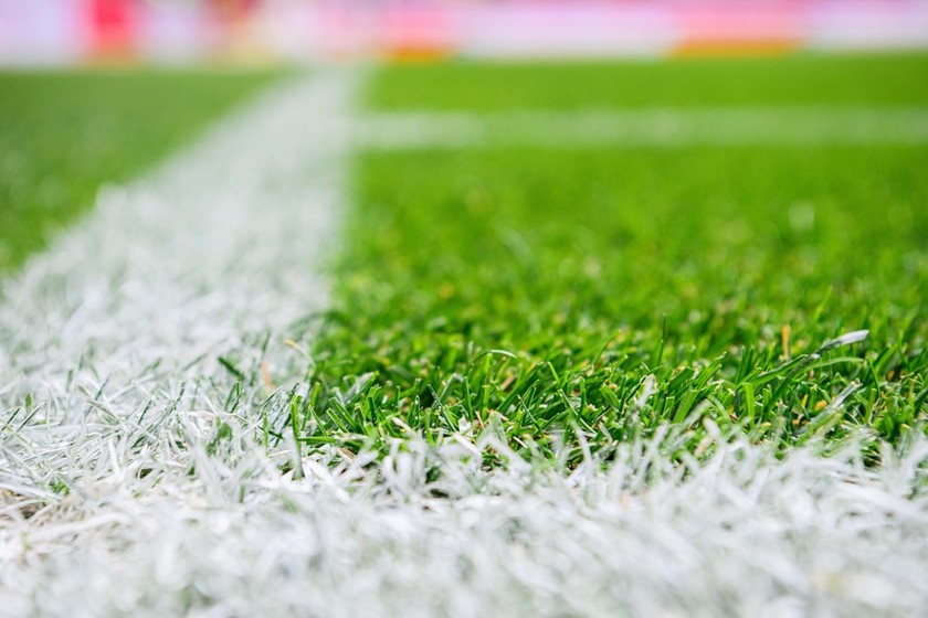 Football Pitch Corner Close Up